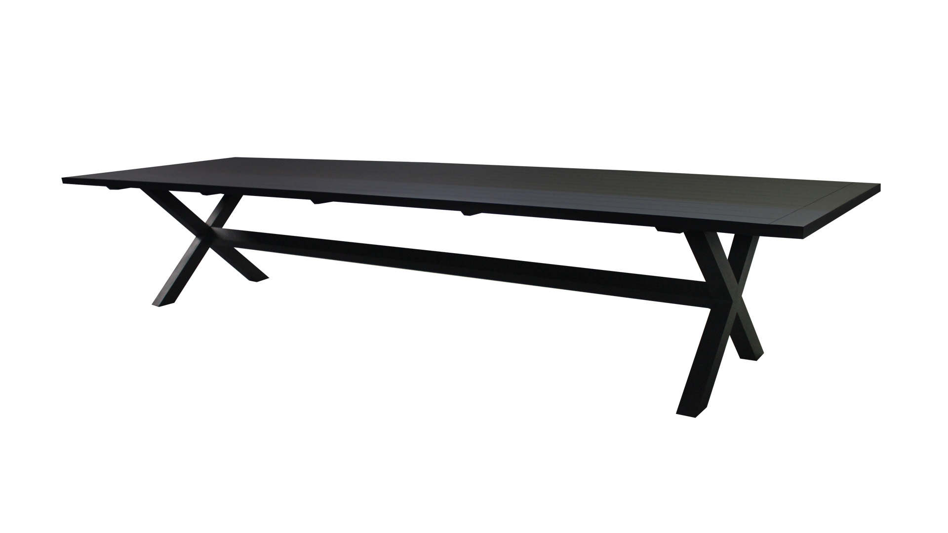 MESA ASPEN TAMPO ALUMÍNIO RIPADO PRETO - ZAZ Decor